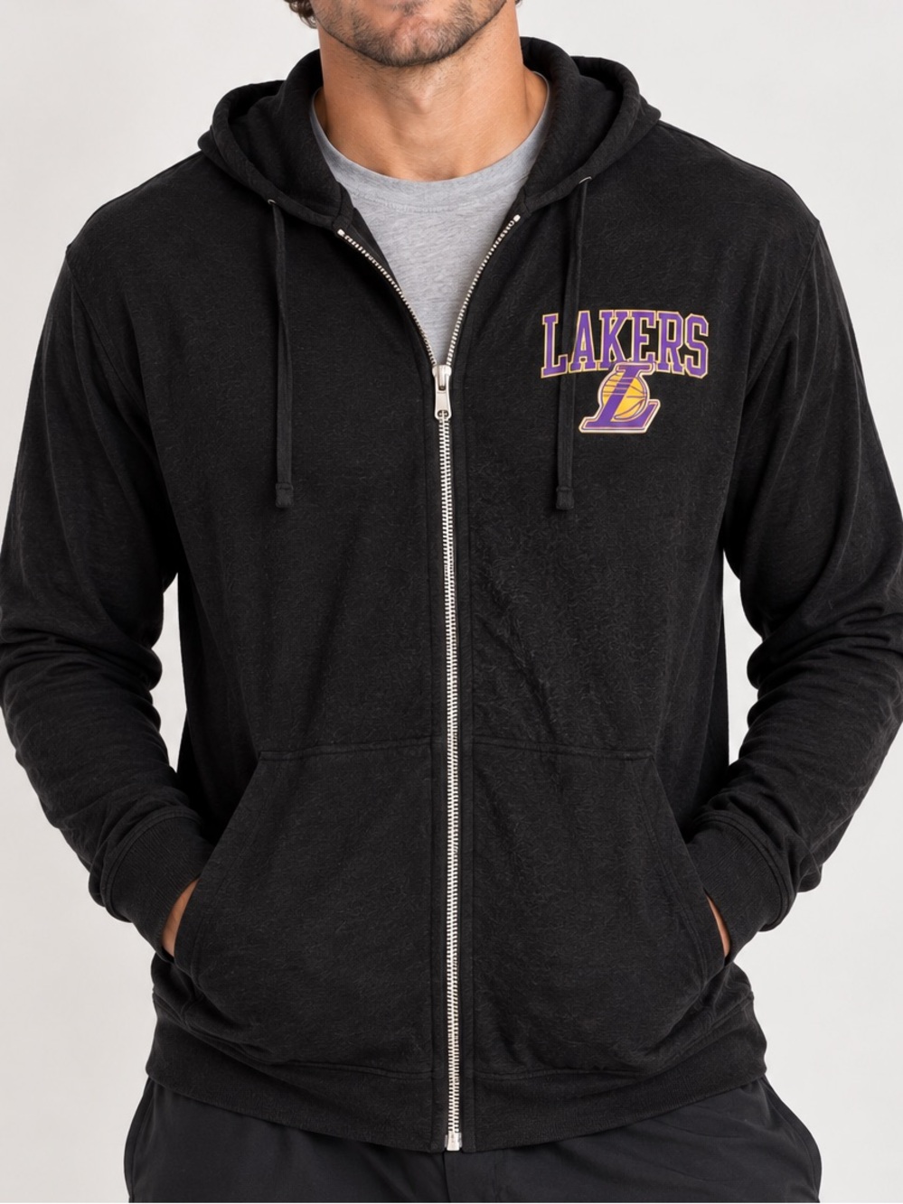 Fanatics LA Lakers NBA Black Ultra Soft Full Zip Hoodie Jacket Men’s L